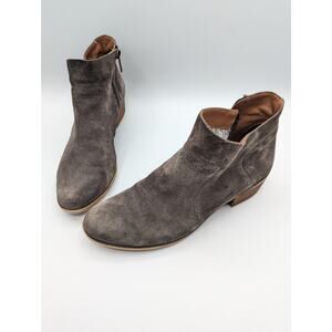 Lucky Brand | Brolley Bootie Women's Suede Ankle Boots Heel Side Zip | Size 9.5